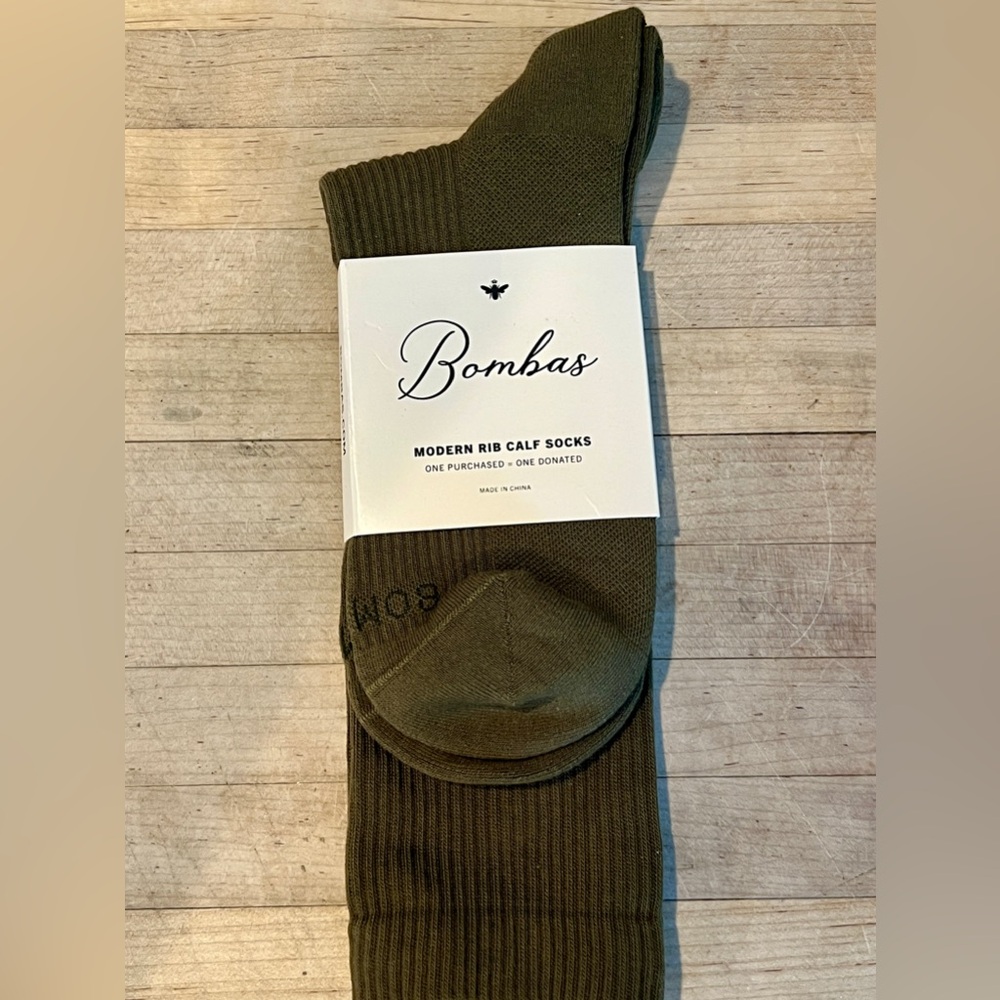Bombas Green Casual Socks Comfortable Everyday Wear